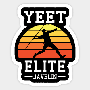 Yeet Elite Javelin Retro Track N Field Athlete Sticker